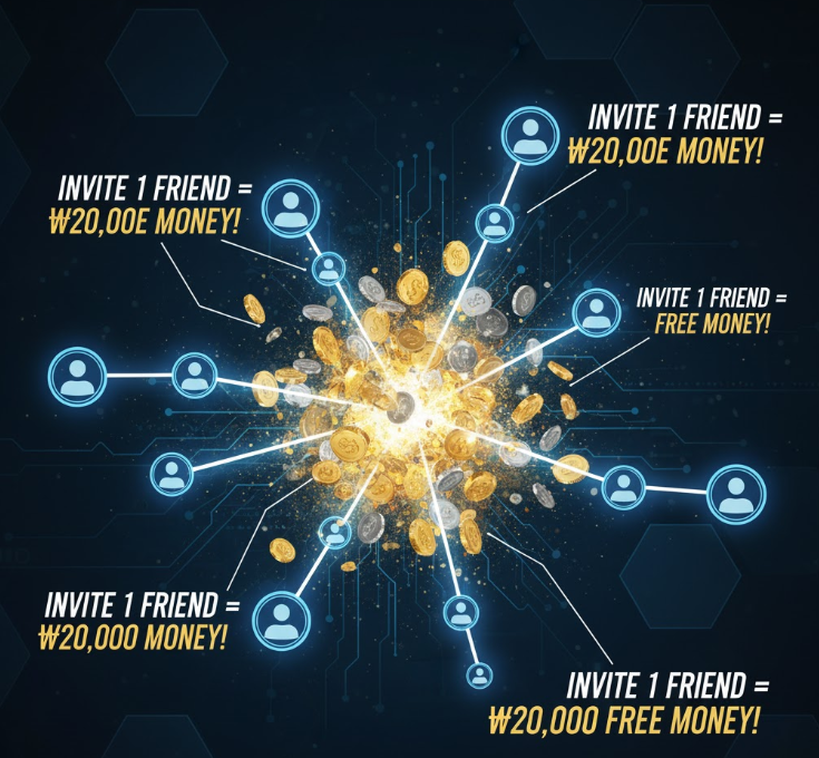 친구 초대 체인 그래픽