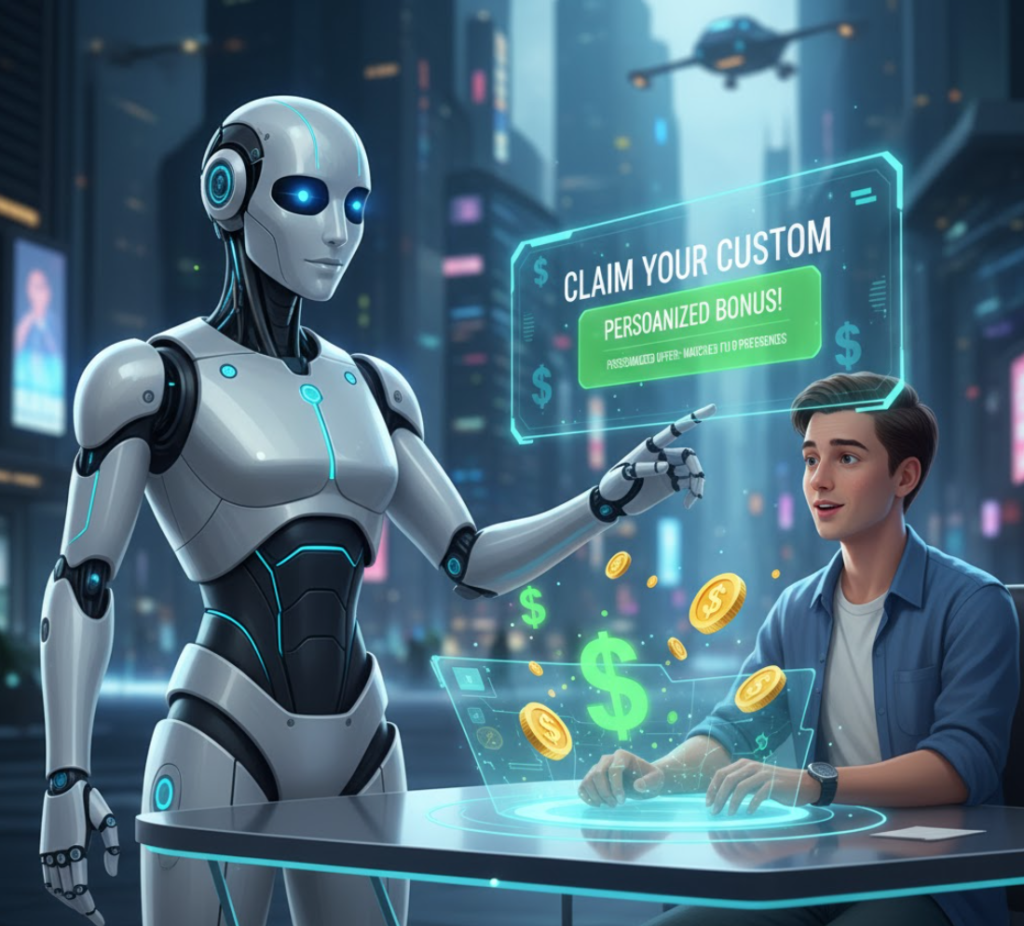 AI 로봇이 사용자에게 맞춤 꽁머니를 제안하는 미래