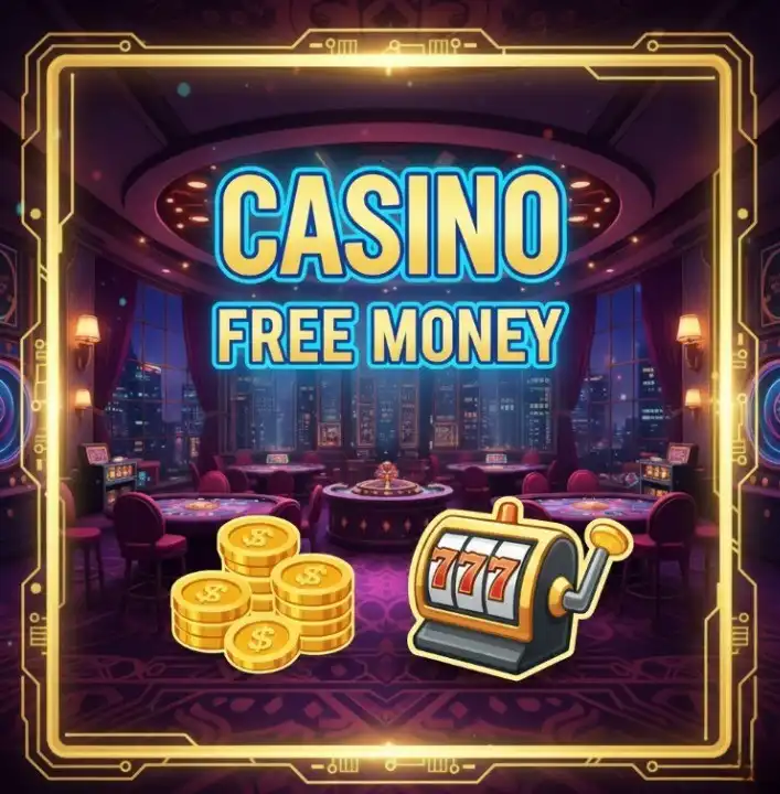 카지노 꽁머니 텍스트가 빛나는 그래픽 이미지