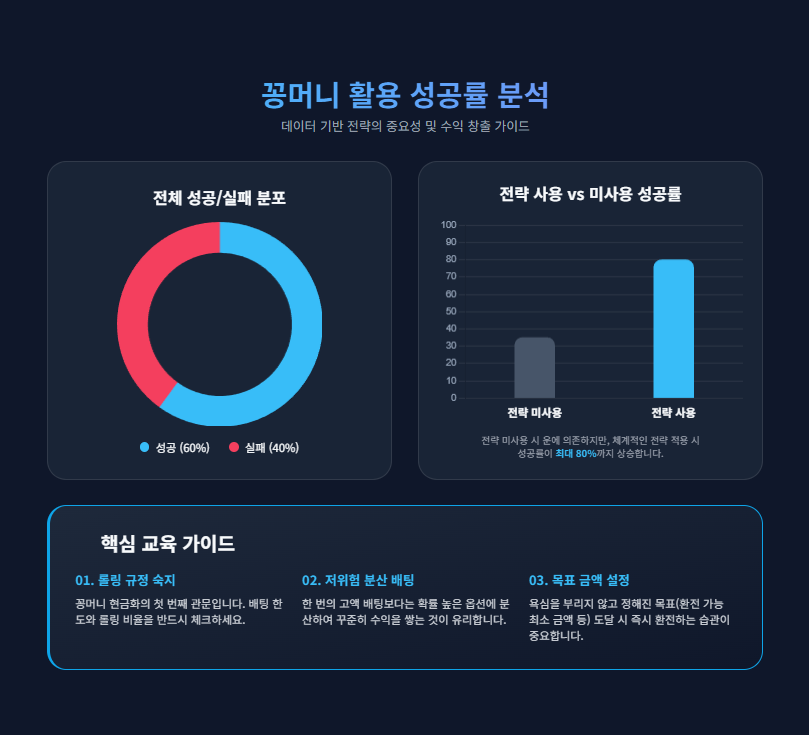 카지노 꽁머니 성공률 인포그래픽 그래프