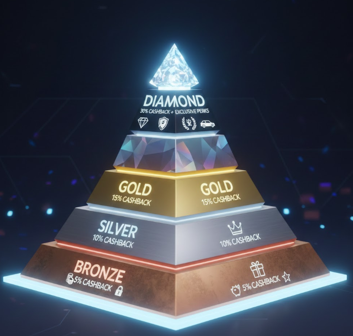 VIP 등급 피라미드 3D 그래픽 VIP 등급 피라미드 3D 그래픽